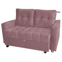 Sofá Cama Reclinável 2 Lugares 140cm Drika rosa Matrix Sofá Cama Reclinável 2 Lugares 140cm Drika rosa Matrix