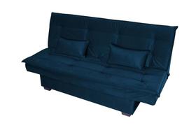 Sofá Cama Reclinável 2 Lugares 180cm Esmeralda Azul Matrix