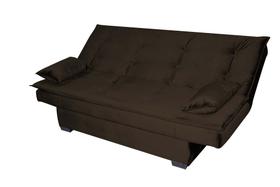 Sofá Cama Reclinável 2 Lugares 180cm Esmeralda Marrom Matrix Sofá Cama Reclinável 2 Lugares 180cm Esmeralda Marrom Matrix