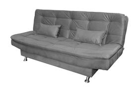 Sofá Cama Reclinável 2 Lugares 190cm Salomé Cinza Matrix Sofá Cama Reclinável 2 Lugares 190cm Salomé Cinza Matrix