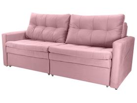 Sofá Cama Reclinável 2 Lugares 220Cm Nayla Veludo Turkey Capuccino Matrix