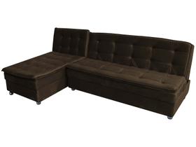 Sofá Cama Reclinável 3 Lugares Penélope Marrom Matrix
