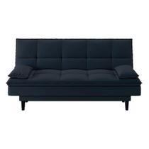 Sofá Cama Reclinável Com 2 Almofadas Inclusas Multimóveis Cr45238 Azul Azul
