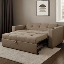 Sofá Cama Reclinável Retrátil Austin Pompeia Com Porta Copos Casa Imperial