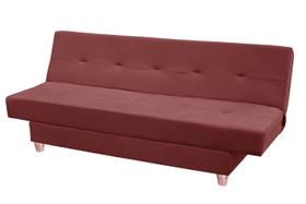 Sofá Cama Reclinável Xangai Veludo Vinho Sofá Cama Reclinável Xangai Veludo Vinho