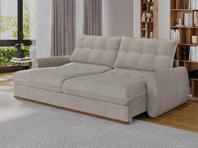 Sofá Cama Retátil Lufer Itatiaia 2,40 MT Suede Cinza