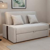 Sofá Cama retrátil 2 lugares 1,45 mts Linho Bege Charlotte Matrix Sofá Cama retrátil 2 lugares 1,45 mts Linho Bege Charlotte Matrix