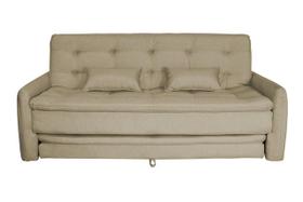 Sofá cama retratil 3 lugares madalena linho bege Sofá cama retratil 3 lugares madalena linho bege