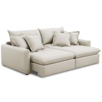Sofá Cama Retrátil 3 Lugares Para Sala de Estar 250cm Asher T03 Veludo Bege - Lyam Decor Sofá Cama Retrátil 3 Lugares Para Sala de Estar 250cm Asher T03 Veludo Bege - Lyam Decor