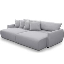 Sofá Cama Retrátil 3 Lugares Para Sala de Estar 250cm Sky T03 Linho Cinza - Lyam Decor Sofá Cama Retrátil 3 Lugares Para Sala de Estar 250cm Sky T03 Linho Cinza - Lyam Decor