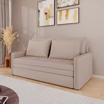 Sofá Cama Retrátil 3 Lugares Veneza 1,56m Linho Creme Sofá Cama Retrátil 3 Lugares Veneza 1,56m Linho Creme