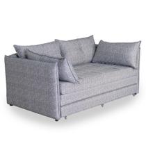 Sofá Cama Retrátil Berlim 3 Lugares Casal Tecido Linho Várias Cores - Flex Decor