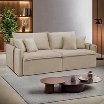 Sofá Cama Retrátil e Reclinável 2 Lugares Madeira Maciça Windson 200cm