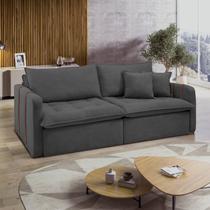 Sofá Cama Retrátil e Reclinável 2 Lugares Pés Madeira Maciça 200cm Michigan Yescasa Sofá Cama Retrátil e Reclinável 2 Lugares Pés Madeira Maciça 200cm Michigan Yescasa