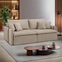 Sofá Cama Retrátil e Reclinável 2 Lugares Pés Madeira Maciça 220cm Windson Yescasa Sofá Cama Retrátil e Reclinável 2 Lugares Pés Madeira Maciça 220cm Windson Yescasa