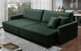 Sofá Cama Retrátil e Reclinável 2,10m Molas Cancún Veludo