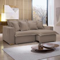 Sofá Cama Retrátil e Reclinável 220cm Arizona Com Almofadas Sofá Cama Retrátil e Reclinável 220cm Arizona Com Almofadas