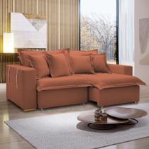 Sofá Cama Retrátil e Reclinável 220cm Arizona Com Almofadas Sofá Cama Retrátil e Reclinável 220cm Arizona Com Almofadas