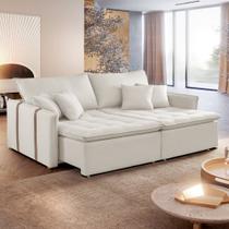 Sofa Cama Retratil e Reclinavel 220cm Detroid Yescasa Veludo Sofa Cama Retratil e Reclinavel 220cm Detroid Yescasa Veludo