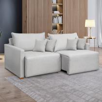 Sofá Cama Retrátil e Reclinável 220cm Júlia Linho