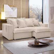 Sofá Cama Retrátil e Reclinável 240cm Arizona Com Almofadas Sofá Cama Retrátil e Reclinável 240cm Arizona Com Almofadas