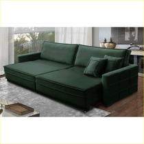 Sofá Cama Retrátil e Reclinável 2,50m com Molas Karina Veludo Rover & Beato