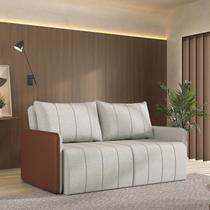 Sofá Cama Retrátil e Reclinável 3 Lugares 180cm Jequitibá CabeCasa MadeiraOriginals Caramelo/Bege Sofá Cama Retrátil e Reclinável 3 Lugares 180cm Jequitibá CabeCasa MadeiraOriginals Caramelo/Bege