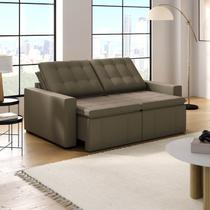 Sofá Cama Retrátil e Reclinável 3 Lugares 200cm em Veludo Palmeira CabeCasa MadeiraOriginals