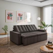 Sofá Cama Retrátil e Reclinável 3 Lugares 260cm em Linho Palmeira CabeCasa MadeiraOriginals Grafite Sofá Cama Retrátil e Reclinável 3 Lugares 260cm em Linho Palmeira CabeCasa MadeiraOriginals Grafite