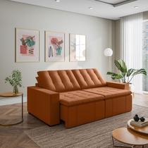Sofá Cama Retrátil e Reclinável 3 Lugares 260cm em Veludo Palmeira CabeCasa MadeiraOriginals Terracota Sofá Cama Retrátil e Reclinável 3 Lugares 260cm em Veludo Palmeira CabeCasa MadeiraOriginals Terracota