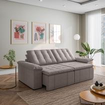 Sofá Cama Retrátil e Reclinável 3 Lugares 260cm Linho com Molas Palmeira CabeCasa MadeiraOriginals Castor Sofá Cama Retrátil e Reclinável 3 Lugares 260cm Linho com Molas Palmeira CabeCasa MadeiraOriginals Castor
