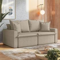 Sofá Cama Retrátil e Reclinável 3 Lugares Bipartido 210cm León Yescasa