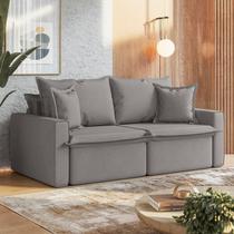 Sofá Cama Retrátil e Reclinável 3 Lugares Bipartido 210cm León Yescasa