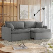 Sofá Cama Retrátil e Reclinável 3 Lugares Bipartido 234cm Belmopã Yescasa