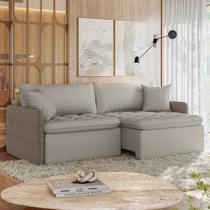 Sofá Cama Retrátil e Reclinável 3 Lugares Bipartido 234cm Belmopã Yescasa Sofá Cama Retrátil e Reclinável 3 Lugares Bipartido 234cm Belmopã Yescasa