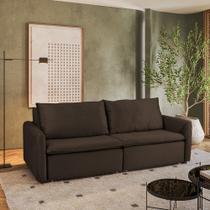 Sofá Cama Retrátil e Reclinável 4 Lugares 225cm em Suede com Molas Greta Yescasa Sofá Cama Retrátil e Reclinável 4 Lugares 225cm em Suede com Molas Greta Yescasa