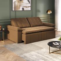 Sofá Cama Retrátil e Reclinável 4 Lugares 240cm Veludo com Molas Palmeira CabeCasa MadeiraOriginals Marrom Sofá Cama Retrátil e Reclinável 4 Lugares 240cm Veludo com Molas Palmeira CabeCasa MadeiraOriginals Marrom