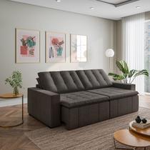 Sofá Cama Retrátil e Reclinável 4 Lugares 280cm em Linho Palmeira CabeCasa MadeiraOriginals