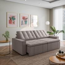 Sofá Cama Retrátil e Reclinável 4 Lugares 280cm em Linho Palmeira CabeCasa MadeiraOriginals