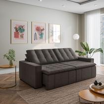 Sofá Cama Retrátil e Reclinável 4 Lugares 280cm em Linho Palmeira CabeCasa MadeiraOriginals Grafite Sofá Cama Retrátil e Reclinável 4 Lugares 280cm em Linho Palmeira CabeCasa MadeiraOriginals Grafite
