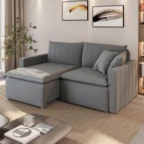 Sofá Cama Retrátil em Madeira Eucalipto e Bouclê 210cm Uruguai Sofá Cama Retrátil em Madeira Eucalipto e Bouclê 210cm Uruguai