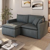 Sofá Cama Retrátil em Madeira Eucalipto e Veludo 230cm Uruguai