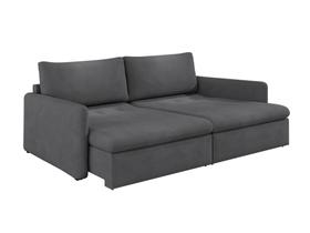 Sofá Cama Retrátil Lufer Resplendor 2,20 MT Suede Chumbo