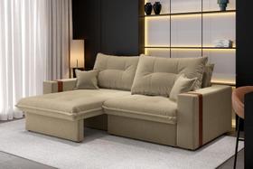 Sofá-cama Retrátil Reclinável 3 Lugares Linho 2,00m Ipanema
