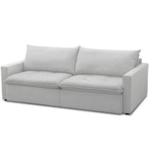Sofá Cama Retrátil Reclinável Para Sala de Estar 208cm Lari F04 Bouclê Cinza - Lyam Decor Sofá Cama Retrátil Reclinável Para Sala de Estar 208cm Lari F04 Bouclê Cinza - Lyam Decor