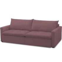 Sofá Cama Retrátil Reclinável Para Sala de Estar 208cm Lari F04 Veludo Lilás - Lyam Decor Sofá Cama Retrátil Reclinável Para Sala de Estar 208cm Lari F04 Veludo Lilás - Lyam Decor