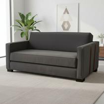 Sofá-cama Retrátil Sevilha Tecido Suede Cinza 1,55M Sofá-cama Retrátil Sevilha Tecido Suede Cinza 1,55M
