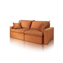 Sofá Cama Roma Luxo Linho com Almofadas Soltas 2m JC Estofados Sofá Cama Roma Luxo Linho com Almofadas Soltas 2m JC Estofados