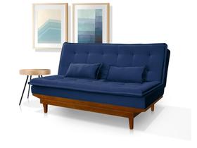 Sofa-Cama Sara 3 Lugares Casal Reclinavel Base Em Madeira JB Estofados