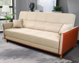Sofá Cama Sérvia 2,00m Bege Bouclê - King House